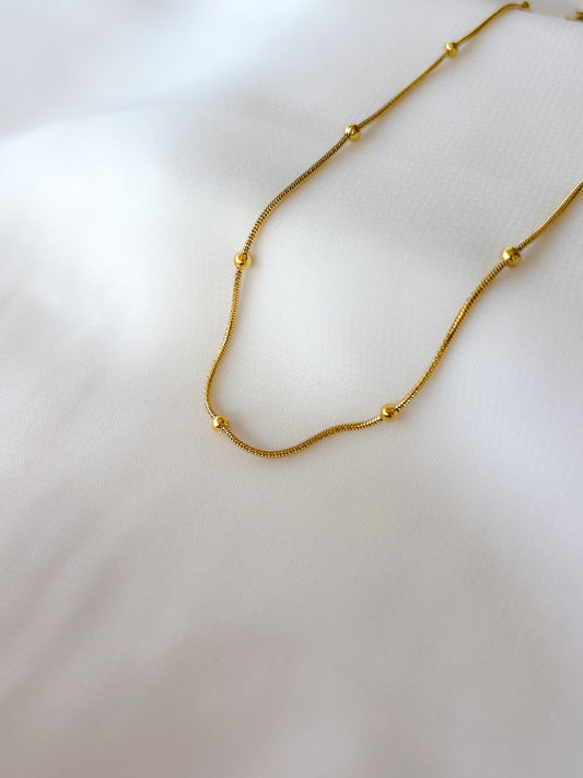 Gold Bead Chain Necklace